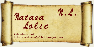 Nataša Lolić vizit kartica